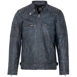 URBAN 5884 Men's RALF, Lederjacke Herren Echtleder Weich und Strapazierfähig, Denim, XL