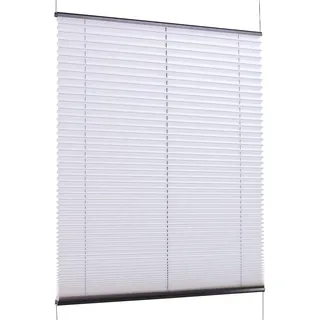 Plissee K-HOME "Klemmfix FLORIDA Stripe mit patentiertem Design", weiß, schwarz, weiß, B:65cm H:210cm, Obermaterial: 100% Polyester, Plissees, Plissee, patentiertes Design