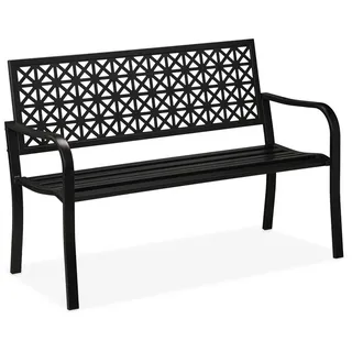 Relaxdays Gartenbank 127 x 85 x 62 cm Schwarz