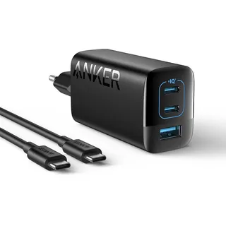 Anker USB C Ladegerät 67W, Anker 335 Hochleistungs-Netzteil mit PIQ 3.0, 3-Port Schnellladegerät, iPad ladegerät, PD Charger für iPhone 17/16/15 Series, MacBook Pro, iPad, Galaxy, Pixel und mehr