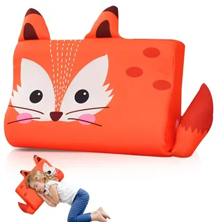 Gobesty Kinderkissen, Calmly Kissen Kinder, 45X27X6CM Kinderkopfkissen, Ergonomisch Schlummerkids Kissen Kinder, Memory, Atmungsaktiv und Hautfreundlich, Wasch Bar, für Gesünderen Schlaf (Füchse)