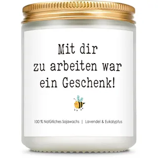 Giftasy Abschiedsgeschenk Kollegen Kollegin - Duftkerze mit Spruch, Weihnachtsgeschenke Kollegen, Beste Kollegin Geschenk, Abschied Kollegin Geburtstag Weihnachten Wichtelgeschenke Weihnachtsgeschenke