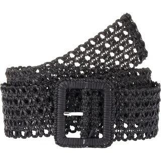 Taillengürtel LASCANA "Stretchgürtel", Damen, Gr. 85, schwarz, Lederimitat, Gürtel Taillengürtel, in Häkel Optik, Bauchgürtel, Shaping-Effekt, für Kleid & Overall, Topseller