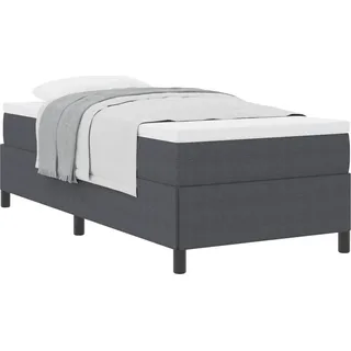 vidaXL Boxspringbett Dunkelgrau 90 x 200 cm Cordstoff - Grau