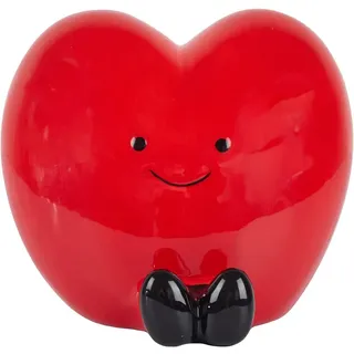 THE CONCEPT FACTORY, TI0005, rosa Kawaii-Herz-Sparschwein, lustiges und Funktionelles Design, ideal, EIN Kinder zum Sparen zu ermutigen, Gelegenheiten – 142 cm, rot