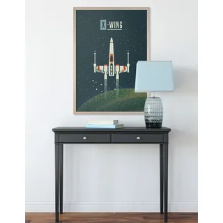 KOMAR Wandbild "Star Wars Geeky X-Wing" Disney Set, 1 Stk. tlg. 50 x 70 cm (Breite x Höhe) - Kinderzimmer, Dekoration, farbe bild(er): bunt