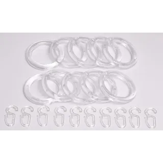 indeko Gardinenring »a10« für Gardinenstangen Ø 20 und 28 mm, farblos