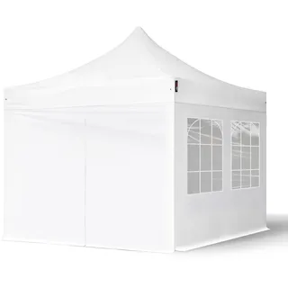 Faltpavillon Economy 3 x 3 m inkl. 4 Seitenteile weiß 578751