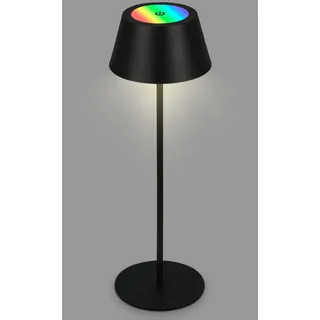 BRILONER - LED Tischlampe kabellos mit Touch, dimmbar in Stufen, höhenverstellbar, Nachttischlampe, Leselampe, LED Lampe, Campinglampe, Tischleuchte, Akkulampe, Outdoor Lampe, 38x12 cm, Schwarz