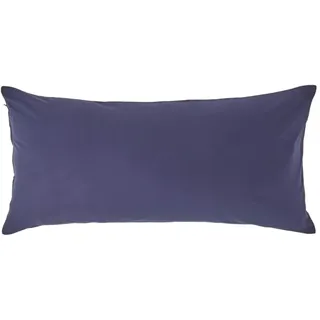Homescapes Kissenbezug Perkal 40 x 80 cm Dunkelblau