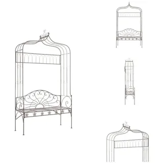 vidaXL Gartenbank 122 cm Eisen Antik Braun - Gartenbänke - Braun