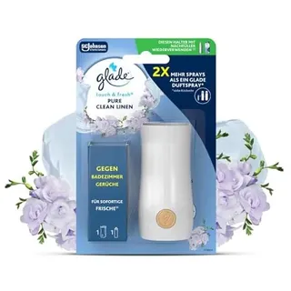 Glade Touch & Fresh (Brise One Touch) Minispray, Raumduft, Halter inkl. 1 Nachfüller, Clean Linen, 10 ml