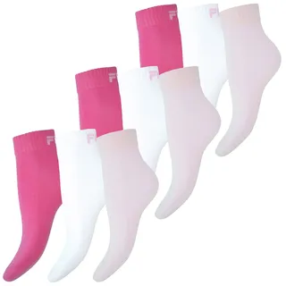 Fila Unisex Invisible Plain Socken 3 Paar Rosa 35-38
