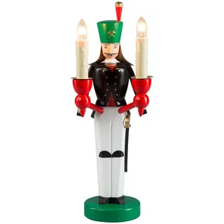 Weihnachtsfiguren Bergmann el. Beleuchtet 26cm NEU Holzfigur Traditionsfigur