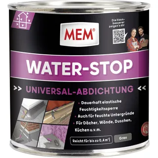 mem Water Stop Dichtmasse Universalabdichtung und Feuchtigkeitssperre Grau 1 kg