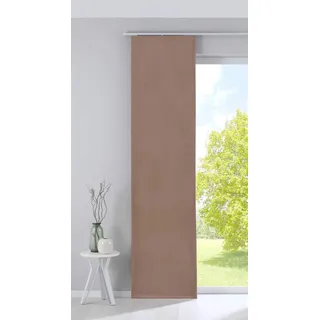 Gardinenbox Verdunkelung Flächenvorhang Schiebegardine »Milano« Samt Blickdicht Blackout Paneelwagen Beschwerungsstange Sand HxB 245x60 cm, 203571