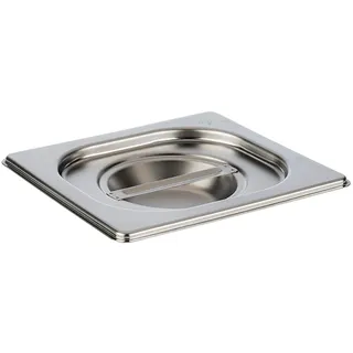 APS GN 1/6 Deckel ohne Löffelaussparung, rostfreier Edelstahl, Abmessungen 176 x 162 mm/Höhe 30 mm