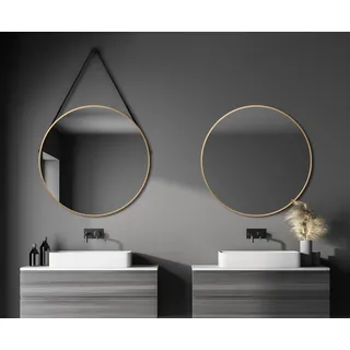 Talos DSK Design Spiegel Silver Coiffeur Ø 80 cm gold