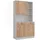 Küchenbuffet Raul 100,1 x 46 x 188,5 cm Weiß/Goldkraft Eiche