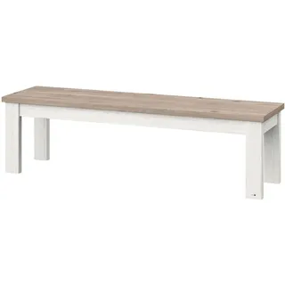 Set One by Musterring Bank York Holzoptik Weiß, Braun Weiß / Eiche