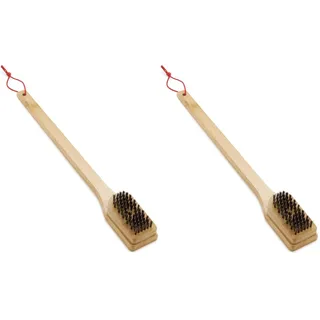 Weber Bambus Grillbürste - Groß, 46cm, mit langem Griff, langlebigen & rostfreien Edelstahlborsten, für effektive Reinigung Aller Grills geeignet, aus nachhaltigem Material - Braun (6275)