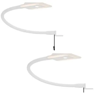 Kalb Material Für Möbel kalb | LED Bettleuchte Leseleuchte Flexleuchte Nachttischlampe Leselampe Nachtlicht, Auswahl:2er Set weiß