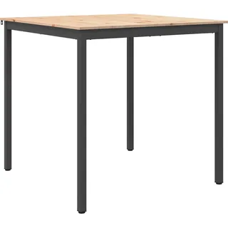 vidaXL Bartisch 110 x 110 x 105 cm Massives Kiefernholz Natur - Braun
