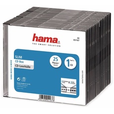 Hama CD Box Slim, Schwarz, 25er Pack