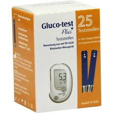 Bild GLUCO TEST Plus Blutzuckerteststreifen 25 St