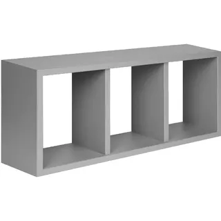 Homemania HOMSAN_003 Tristano Wandregal, Schlafzimmer, Büro-MDF, grau, 70 x 30 x 15,5 cm