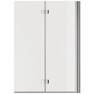 Schöner Wohnen Badewannenaufsatz Elara 140 cm x 100 cm Chrom, 2-teilig,