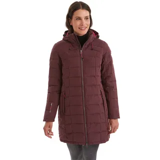 KILLTEC SKANE WMN QUILTED PRK - Damen Jacke mit abzippbarer Kapuze - Übergangsjacke ist wasserabweisend, pflaume, 38,