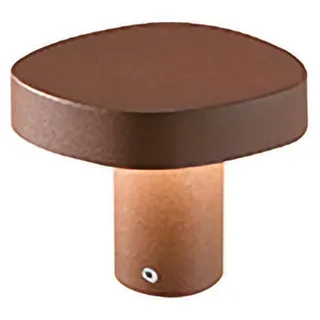 Zafferano Ciottolo - LED-Pollerleuchte für den Außenbereich IP54 7W 3000K modernes Design aus Aluminium für Gärten und Wege - 10 cm Corten - Dunkelgrau