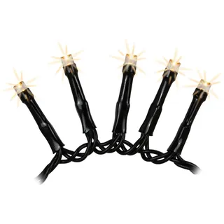 hellum LED Lichterkette Außen, Cluster Aussenlichterkette mit Timer, 384 warmweiße LED, 7,66m beleuchtete Länge mit Kabel schwarz, Tannenbaum Lichterkette als Weihnachtsbeleuchtung <59 lm 576832
