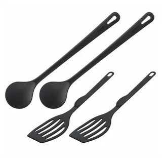 Westmark Küchenhelfer-Set 4-tlg Pfannenwender Rührlöffel Kunststoff schwarz