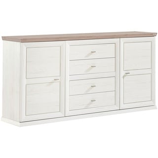 hom'in Hom`in Sideboard Grau, Weiß, - 180x89x43 cm,