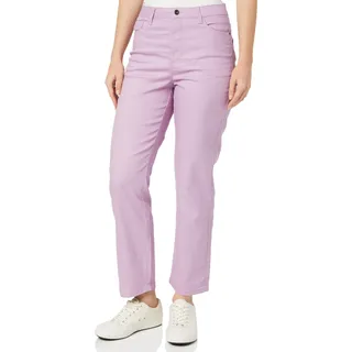 KAFFE Damen Women's Jeans Colored Cropped Legs Straight Fit High-Waisted Regular Waist Jeans, Lupine,