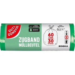 Gut&Günstig Müllbeutel 60,0 l grün, 30 St.