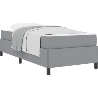 vidaXL Boxspringbett Hellgrau 100 x 200 cm Stoff - Hellgrau