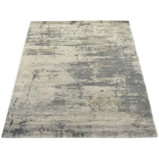 Teppich MUSTERRING "ANGELES PILANO", blau (petrol), B:200cm H:10mm L:300cm, Viskose, Teppiche, Teppich, exlcusive MUSTERRING DELUXE COLLECTION, Bambus-Viskose feine Knüpfung