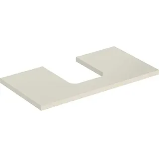 Geberit ONE Waschtischplatte, Ausschnitt mittig, für Aufsatzwaschtisch Schalenform, 75x3x47cm, 505.272.00.4, Farbe: sand-grau lackiert hochglänzend