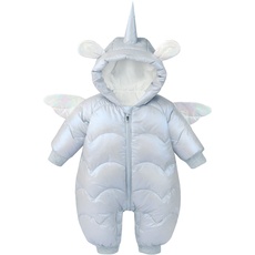 Baby Winter Strampler Overalls mit Kapuze warmer Schneeanzug Overall Fleecejacke Mantel Outfits für Kleinkinder Baby Jungen Mädchen 0-3 Monate