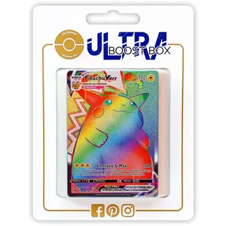 Pikachu VMAX 188/185 Geheimer Regenbogen - Ultraboost X Epée et Bouclier 4 Voltage Éclatant - Box mit 10 französisch Pokémon-Karten