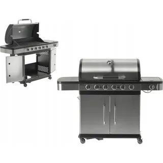 Yato Gasgrill 6+1 Edelstahl 20.2Kw - Silber