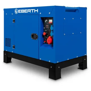 EBERTH 15000 Watt Notstromaggregat Diesel, Stromerzeuger mit 18,4 PS, 4-Takt Dieselmotor, 3-Phasen Stromgenerator mit 1x 400V, 2X 230V, 1x 12V