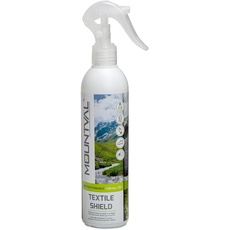 Mountval Textile Shield – Imprägnierspray für Regenwetterbekleidung, Outdoor Regenjacken & Wanderausrüstung mit angenehmem Geruch – Gore Tex kompatible Imprägnierung, lösungsmittelfrei (300 ml)