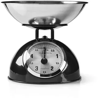 Nedis KASC110BK Küchenwaage - Analog – Metall – Schwarz