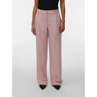 Anzughose VERO MODA "VMCASSIDY MW WIDE PANT NOOS", Damen, Gr. 36, Länge 32, bleached mauve detail:melange, Web, Obermaterial: 95% Polyester, 5% Elasthan, meliert, lang, Hosen Anzughose, Materialmix