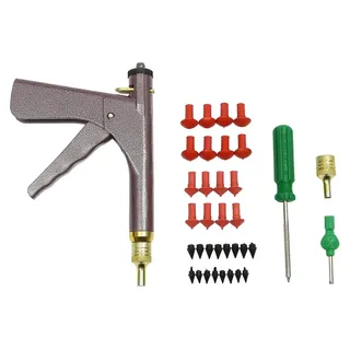 Reifenreparaturset - Pilzstopfen-Werkzeug - Tragbar - Metall - 1,2 kg - Kompakt - Ergonomischer Griff - Hellbraun