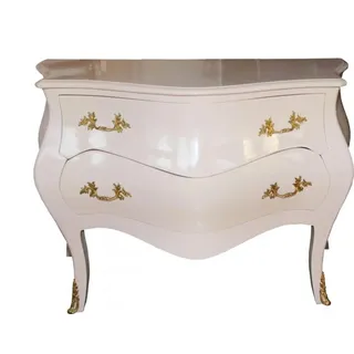 Casa Padrino Barock Kommode im Antik Stil in Rosa und Gold, 130 x 87 x 58 cm - Luxus Barock Möbel - Rosa, Gold